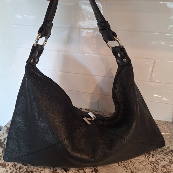 Biacci  Black Soft Leather Shoulder Bag, - Picture 3 of 11